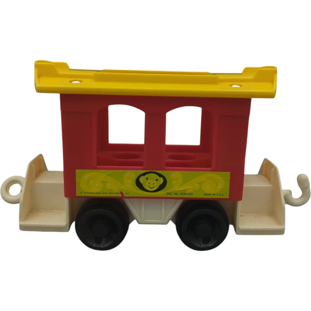 Vintage Fisher Price 1971 Circus Train 991‎ Little People 3 Pieces